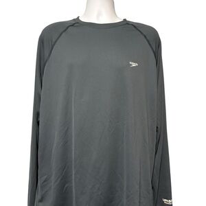 Speedo Men's Long Sleeve SPF 50+ Sun Shirt Gray XL